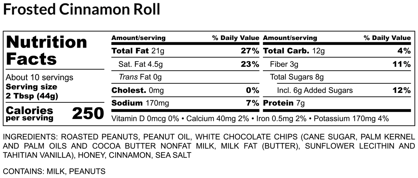 Frosted Cinnamon Roll Peanut Butter